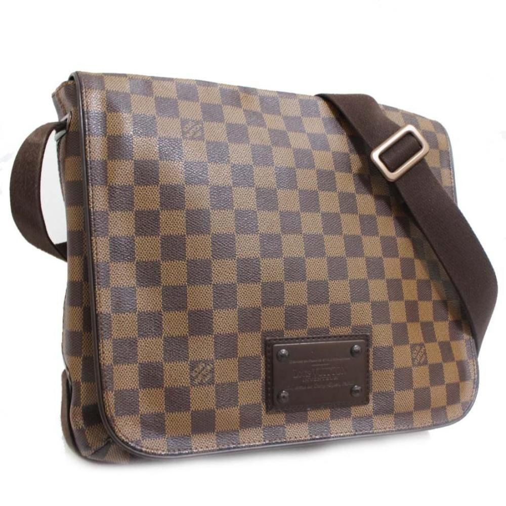 Louis Vuitton Brooklyn MM Damier Ebene Shoulder Bag Damier Canvas